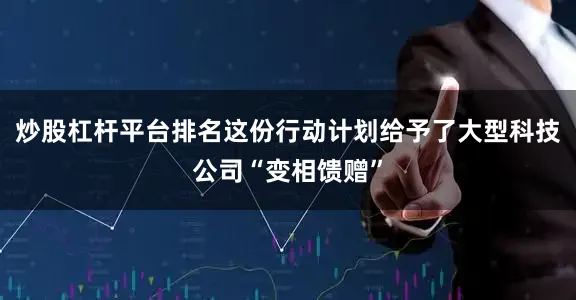 炒股杠杆平台排名这份行动计划给予了大型科技公司“变相馈赠”