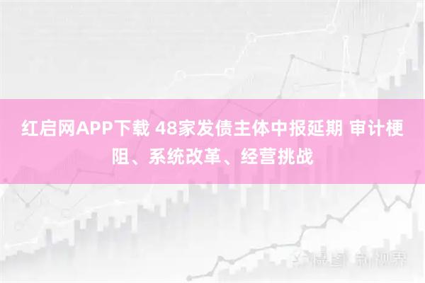 红启网APP下载 48家发债主体中报延期 审计梗阻、系统改革、经营挑战