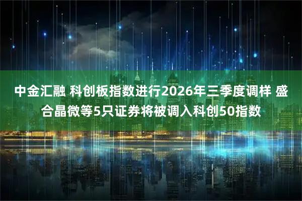 中金汇融 科创板指数进行2026年三季度调样 盛合晶微等5只证券将被调入科创50指数
